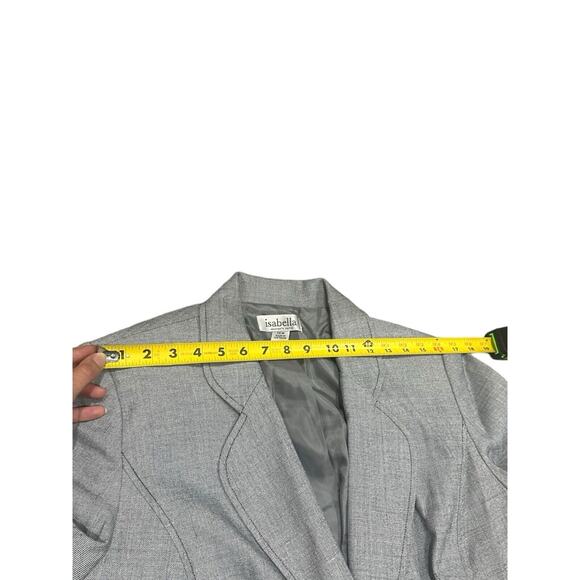 Isabella Suits Skirt Suit Set Grey Pleated Skirt Size 14W 14 W One Button Career - Picture 8 of 10